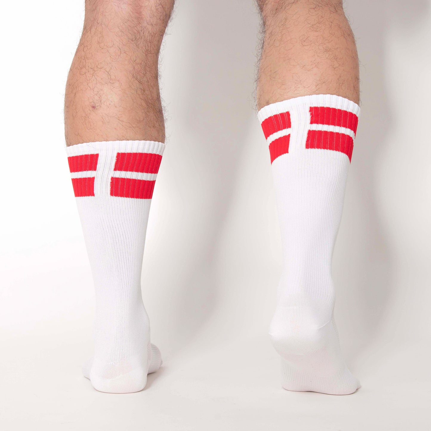 MEDIAS APRIETAS BRAND BLANCO-ROJO