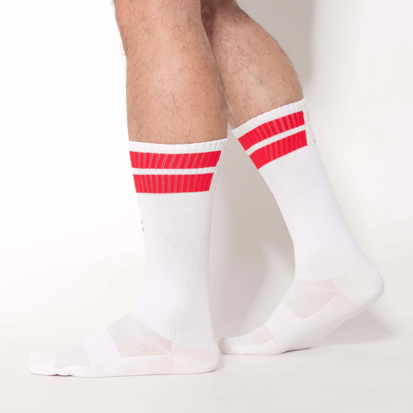 MEDIAS APRIETAS BRAND BLANCO-ROJO