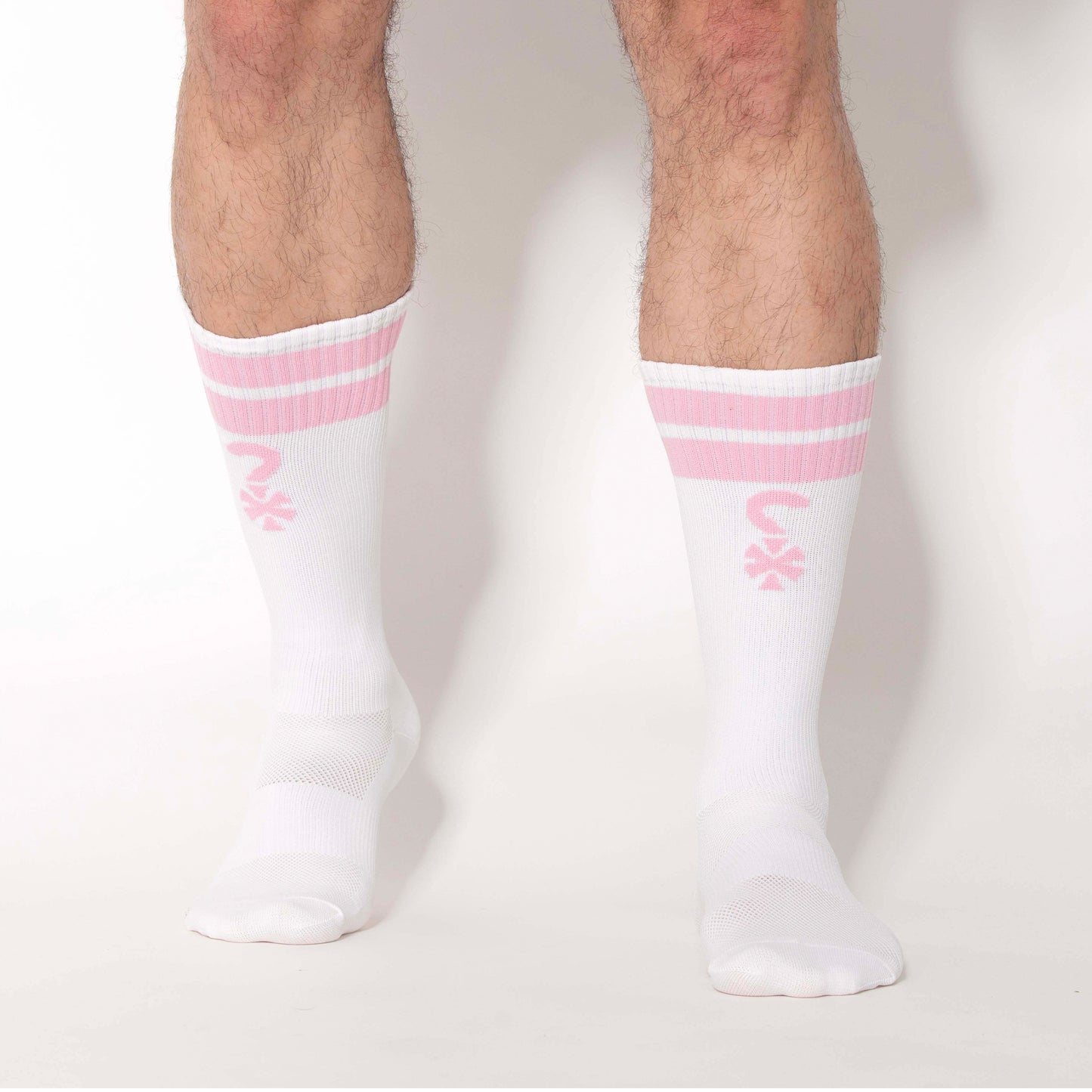 MEDIAS APRIETAS BRAND BLANCO-ROSA