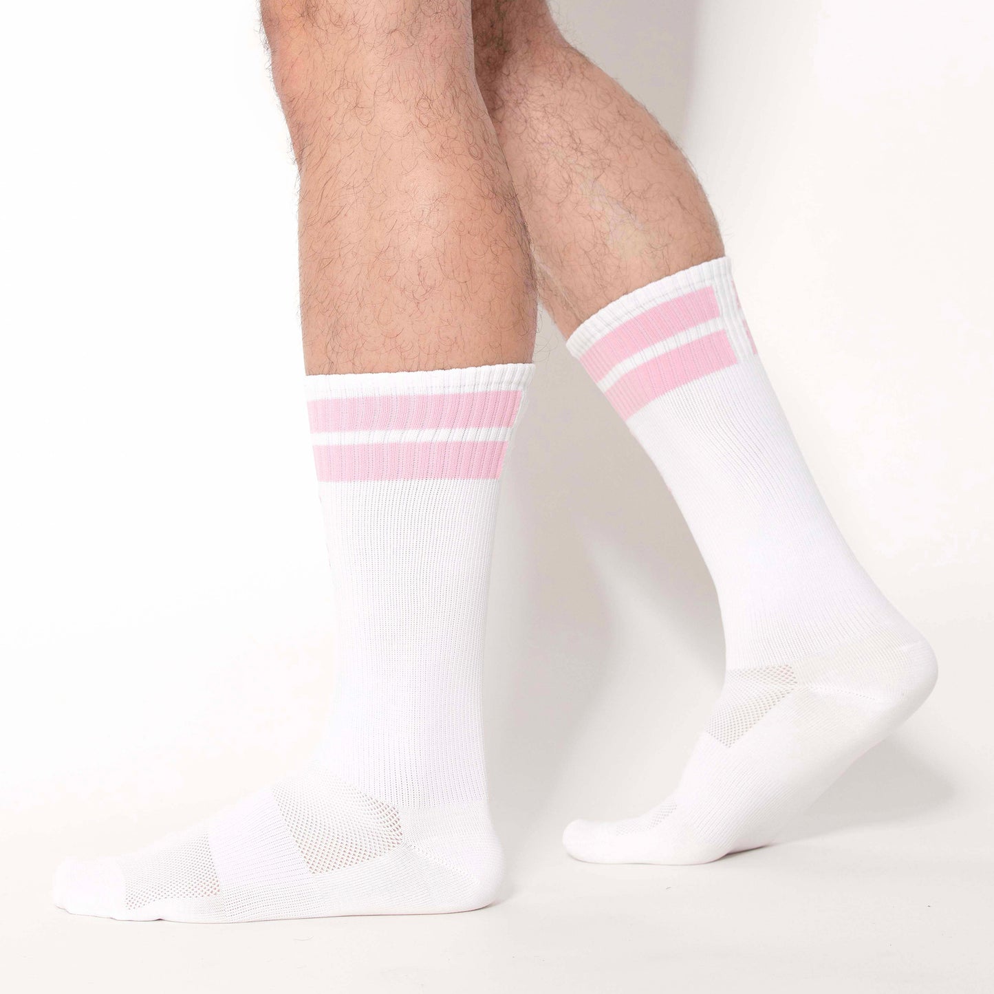 MEDIAS APRIETAS BRAND BLANCO-ROSA