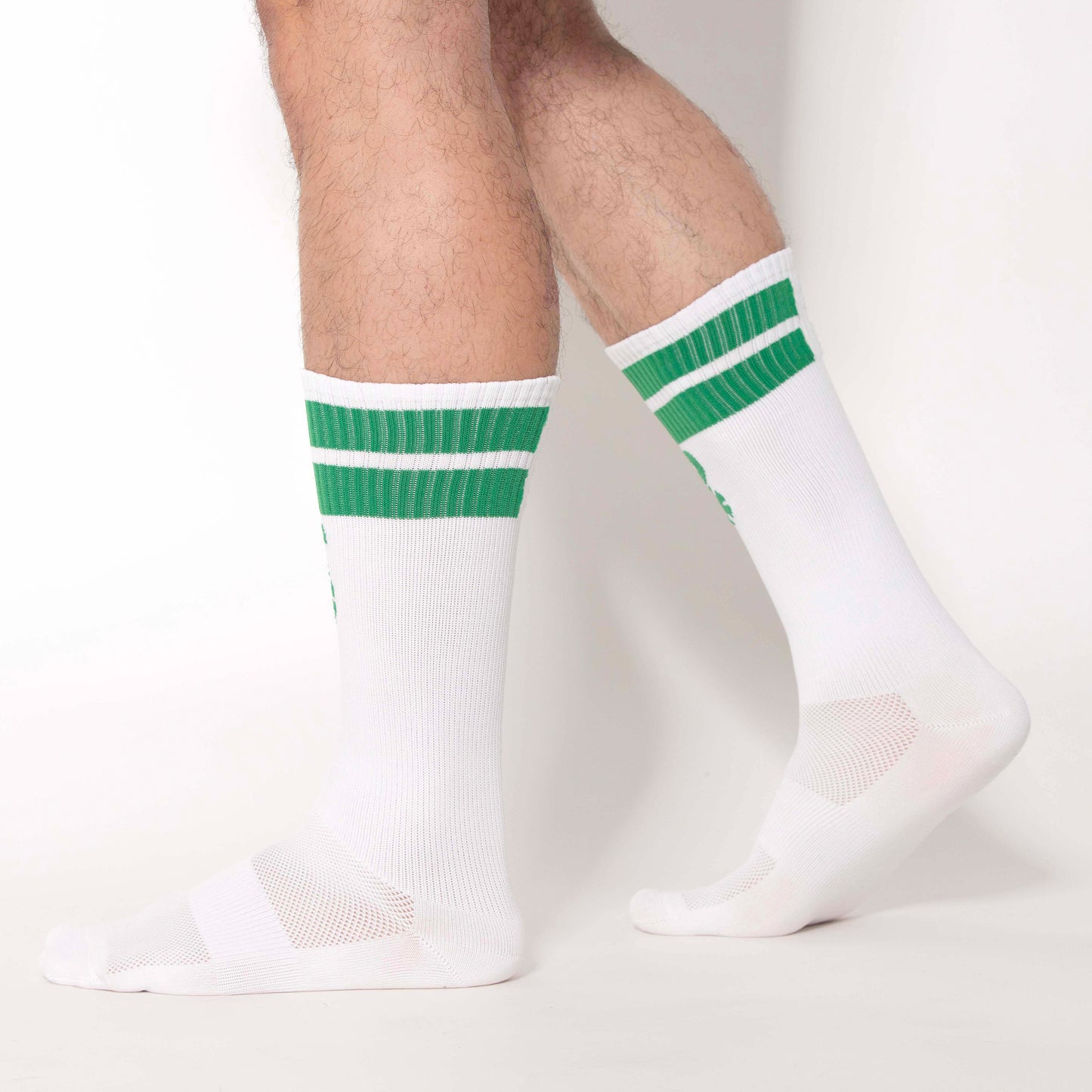 MEDIAS APRIETAS BRAND BLANCO-VERDE