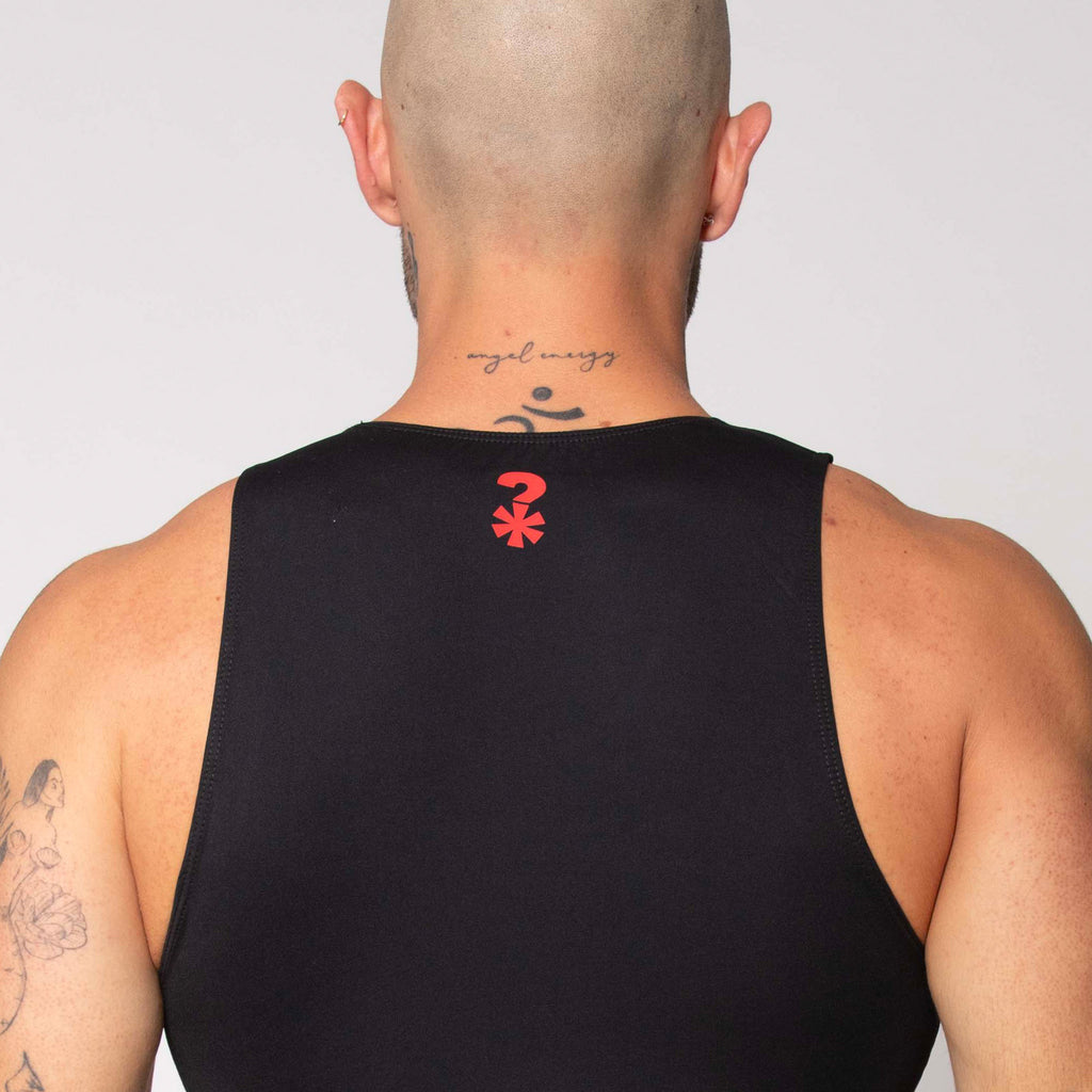 LUCHADOR NEGRO FRANJA ROJA-BLANCA