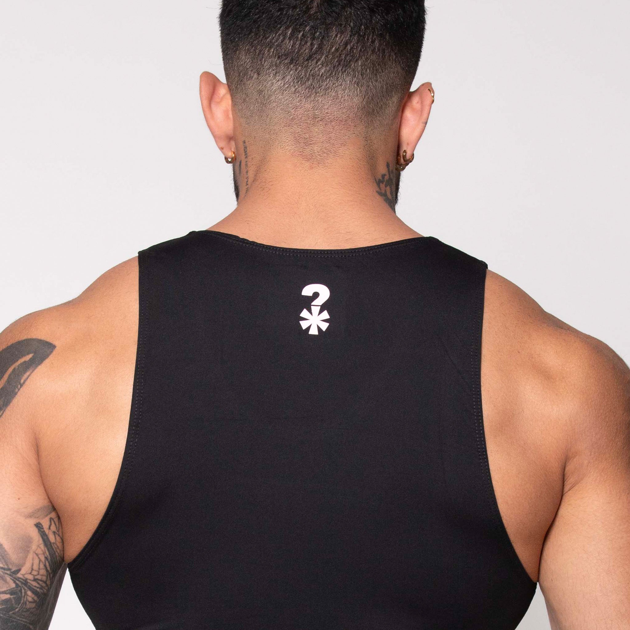 LUCHADOR NEGRO FRANJA ROSA-BLANCA