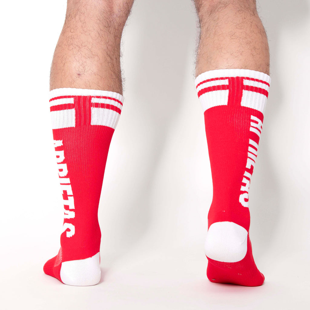 MEDIAS SPORT APRIETAS LETTERS ROJAS