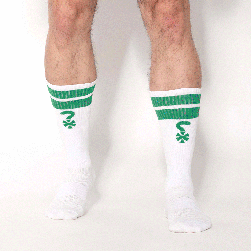 MEDIAS APRIETAS BRAND BLANCO-VERDE