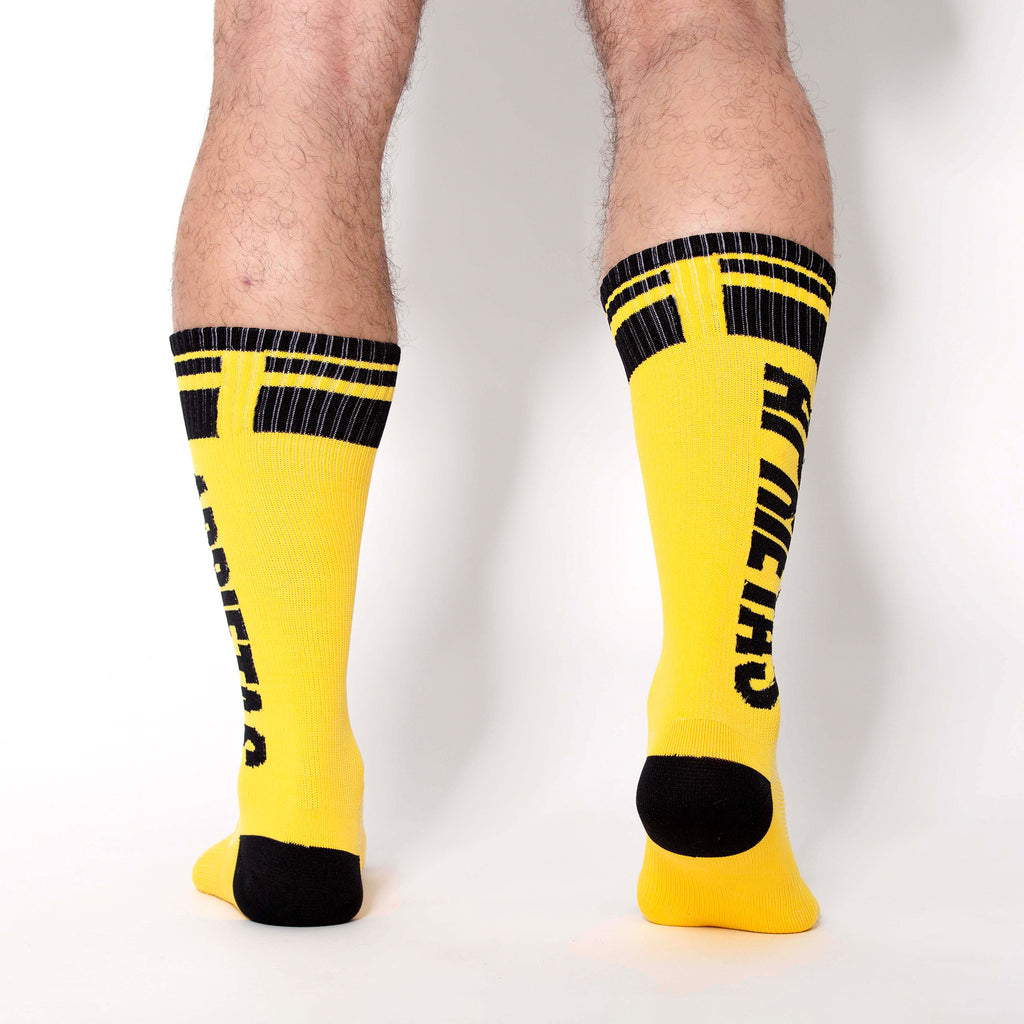 MEDIAS SPORT APRIETAS LETTERS AMARILLO