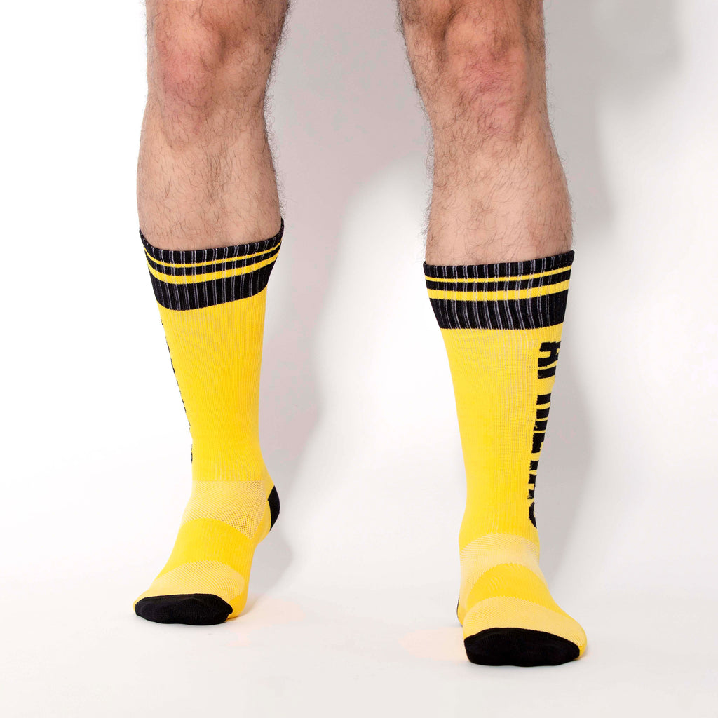 MEDIAS SPORT APRIETAS LETTERS AMARILLO