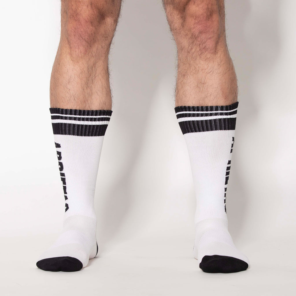 MEDIAS SPORT APRIETAS LETTERS BLANCAS