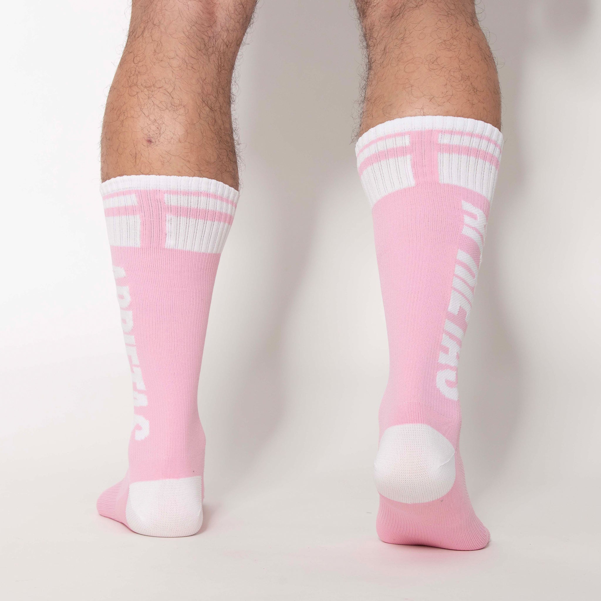 MEDIAS SPORT APRIETAS LETTERS ROSA