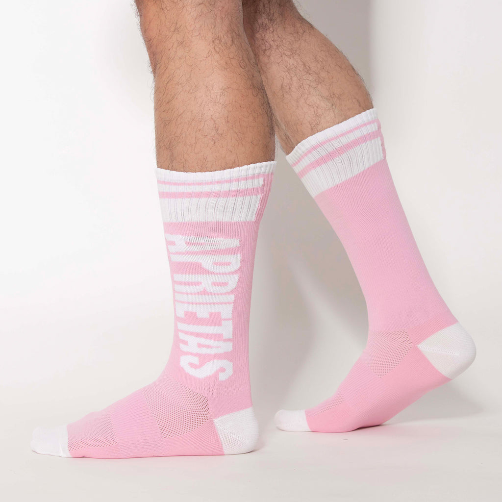 MEDIAS SPORT APRIETAS LETTERS ROSA