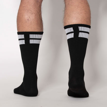 MEDIAS APRIETAS BRAND NEGRO-BLANCO