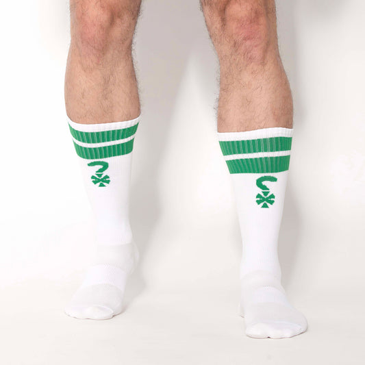MEDIAS APRIETAS BRAND BLANCO-VERDE